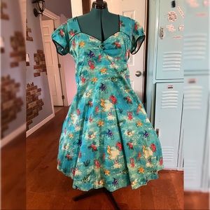 Lindy Bop Green Seahorse Dress
